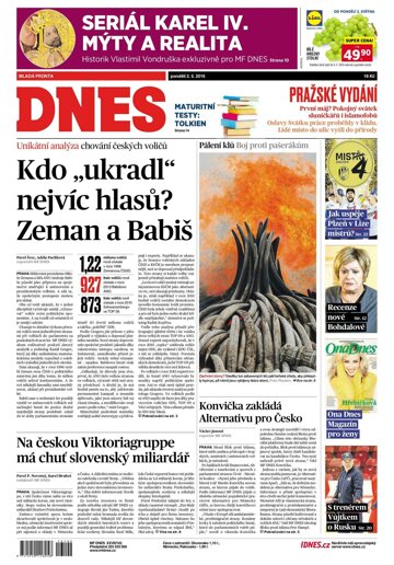 Obálka e-magazínu MF Dnes 2.5.2016