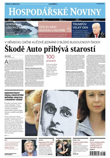 Obálka e-magazínu Hospodářské noviny 166 - 29.8.2018