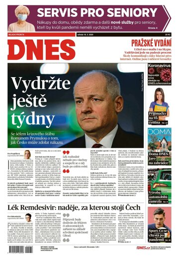 Obálka e-magazínu MF Dnes 18.3.2020