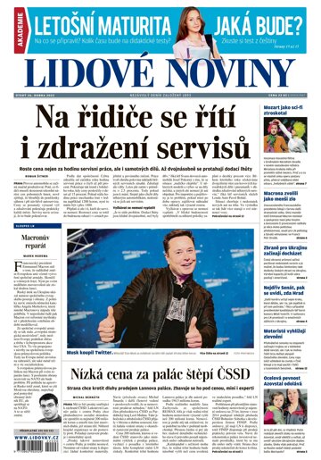 Obálka e-magazínu Lidové noviny 26.4.2022