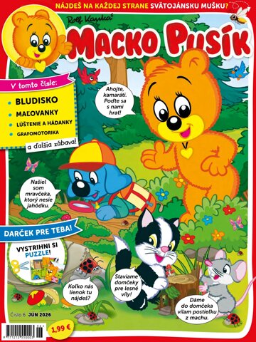 Obálka e-magazínu Macko Pusík 6/2026