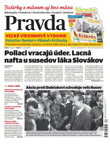 Obálka e-magazínu Pravda 21. 8. 2026