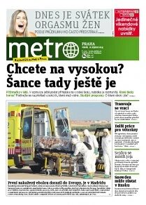 Obálka e-magazínu deník METRO 8.8.2014