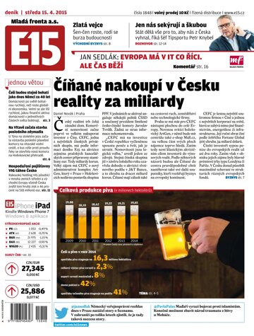 Obálka e-magazínu E15 15.4.2015