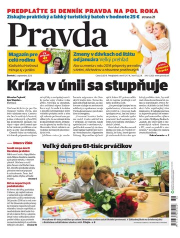 Obálka e-magazínu Pravda 3.9.2015
