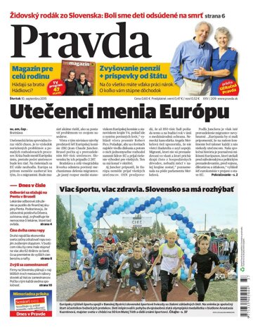 Obálka e-magazínu Pravda Dennik 10. 9. 2015