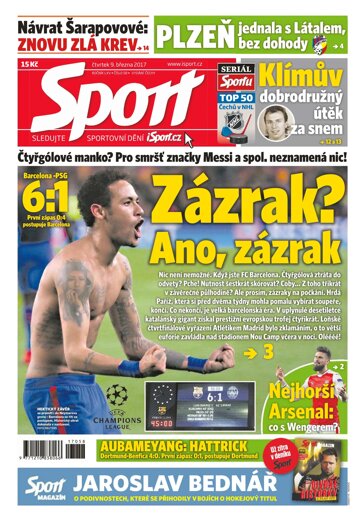 Obálka e-magazínu Sport 9.3.2017