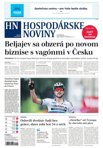 Obálka e-magazínu Hospodárske noviny 04.07.2017