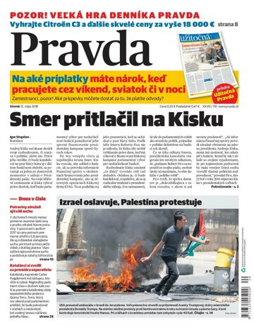 Obálka e-magazínu Pravda 15.5.2018