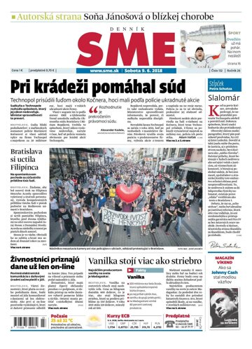 Obálka e-magazínu SME 9.6.2018