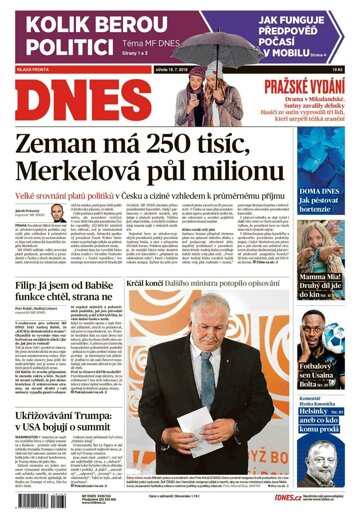 Obálka e-magazínu MF Dnes 18.7.2018