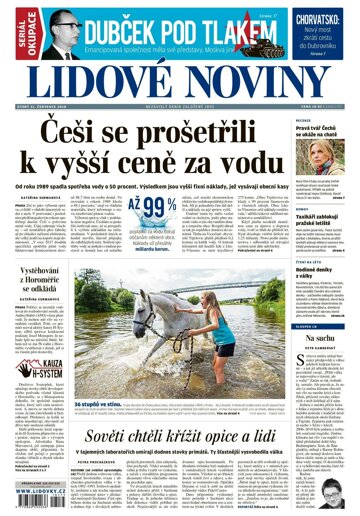 Obálka e-magazínu Lidové noviny 31.7.2018