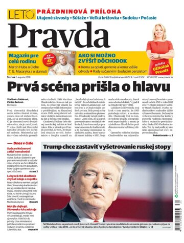 Obálka e-magazínu Pravda 2.8.2018