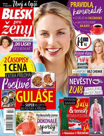 Obálka e-magazínu Blesk pro ženy 15.10.2018