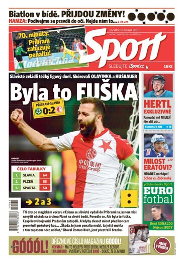 Obálka e-magazínu Sport 18.3.2019