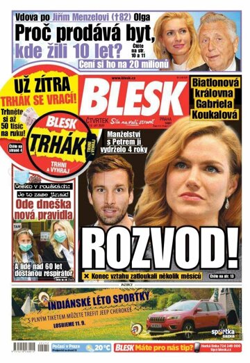 Obálka e-magazínu Blesk 10.9.2020