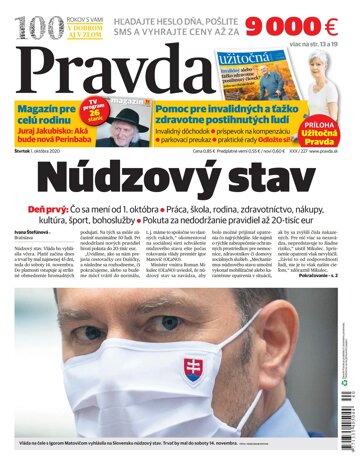 Obálka e-magazínu Pravda 1. 10. 2020