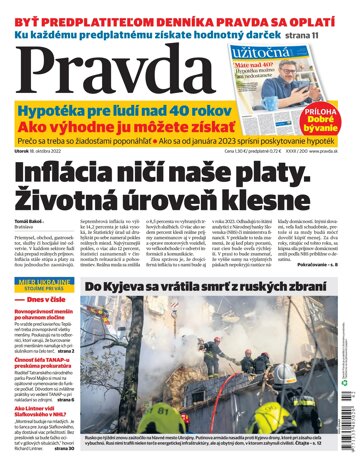 Obálka e-magazínu Pravda 18. 10. 2022