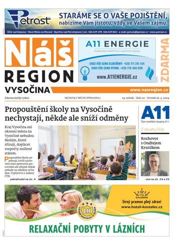 Obálka e-magazínu Náš Region - Vysočina 20/2024