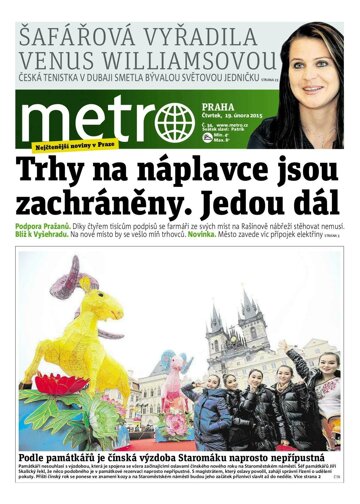 Obálka e-magazínu deník METRO 19.2.2015