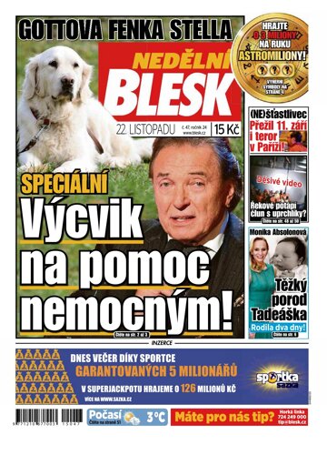 Obálka e-magazínu Nedělní Blesk 22.11.2015