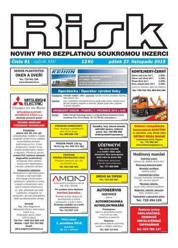 Obálka e-magazínu Risk 91/2015