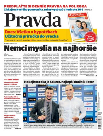 Obálka e-magazínu Pravda 24.8.2016
