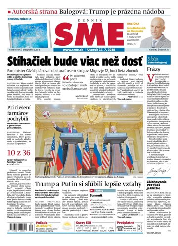Obálka e-magazínu SME 17.7.2018