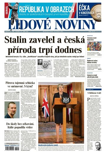 Obálka e-magazínu Lidové noviny 22.9.2018