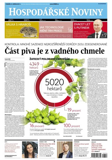 Obálka e-magazínu Hospodářské noviny 154 - 12.8.2019