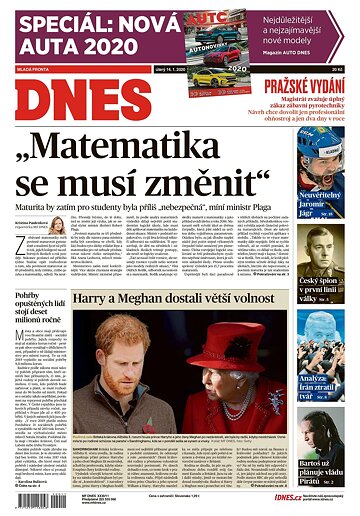 Obálka e-magazínu MF Dnes 14.1.2020