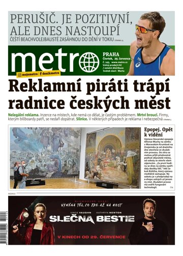 Obálka e-magazínu deník METRO 29.7.2021