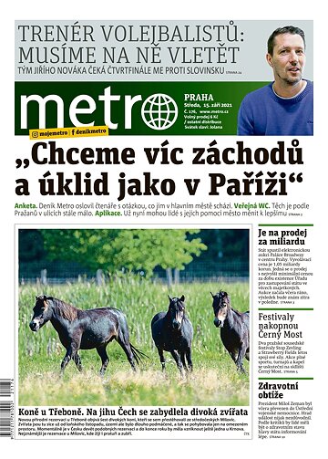 Obálka e-magazínu deník METRO 15.9.2021