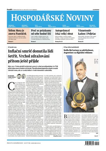 Obálka e-magazínu Hospodářské noviny 114 - 13.6.2022