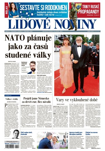 Obálka e-magazínu Lidové noviny 2.7.2022