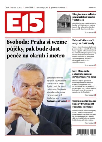 Obálka e-magazínu E15 9.9.2022