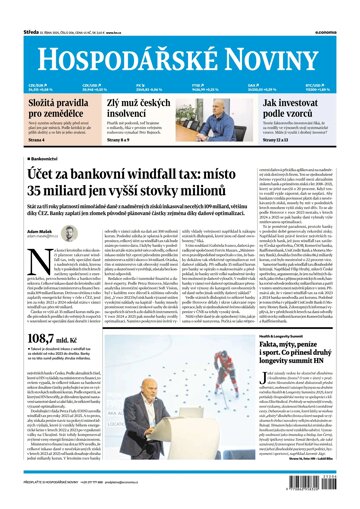 Obálka e-magazínu Hospodářské noviny 206 - 22.10.2025