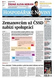 Obálka e-magazínu Hospodářské noviny 020 - 29.1.2013