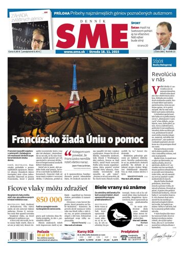 Obálka e-magazínu SME 18.11.2015