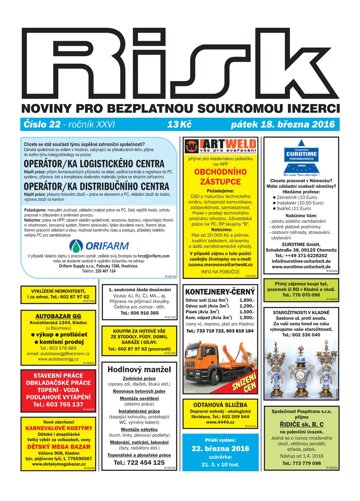 Obálka e-magazínu Risk 22/2016