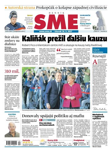 Obálka e-magazínu SME 16.5.2017