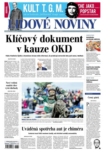 Obálka e-magazínu Lidové noviny 9.10.2017