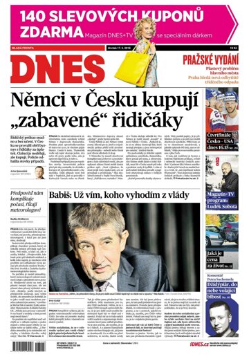 Obálka e-magazínu MF Dnes 17.5.2018