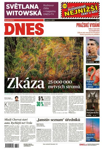 Obálka e-magazínu MF Dnes 21.6.2018