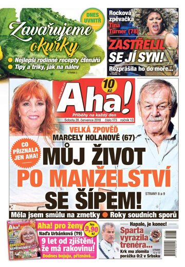 Obálka e-magazínu AHA! 28.7.2018