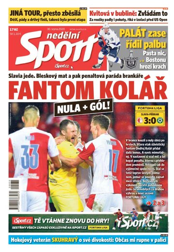 Obálka e-magazínu Nedělní Sport 30.8.2020