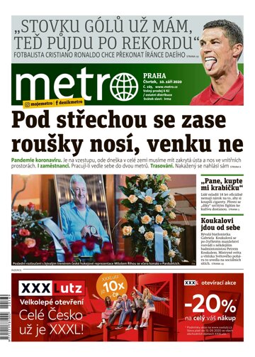 Obálka e-magazínu deník METRO 10.9.2020