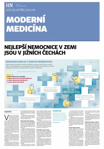 Obálka e-magazínu Hospodářské noviny - příloha 227 - 25.11.2020 Moderní medicína