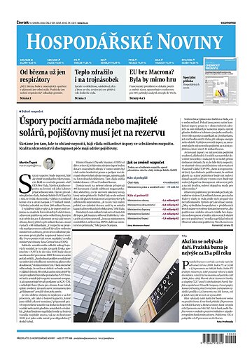 Obálka e-magazínu Hospodářské noviny 029 - 10.2.2022
