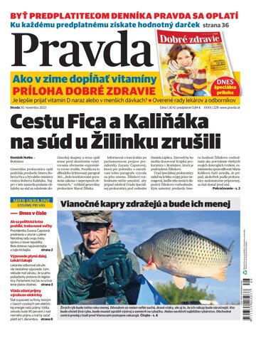 Obálka e-magazínu Pravda 30. 11. 2022